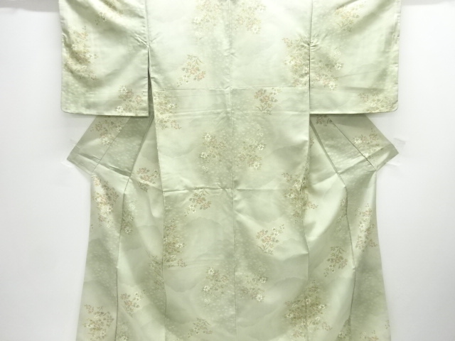 未使用品　草花模様小紋着物